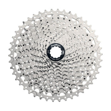 CASSETTE 12V. SUNRACE CSRZ800 11-46 GRAVEL POUR SHIMANO HG/MS METALLIC ARGENT (LIVRE EN BOITE)(11-13-15-17-19-21-24-28-32-36-42) 4711264332290