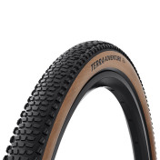 PNEU GRAVEL 700 X 50 CONTINENTAL TERRA ADVENTURE NOIR FLANC MARRON TUBELESS READY TS (50-622) COMPATIBLE VAE ET VTT EN 29X2.00 4019238401578