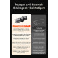 ECLAIRAGE VELO AVANT INTELLIGENT IGPSPORT VS1200S LUMENS ALU LED - LONGUE PORTEE VISION 150 METRES - BLUETOOTH LOW ENERGY- SE FIXE SUR LE SUPPORT COMPTEUR M83 REF 217292 LIVRE AVEC 6970817352354