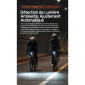 ECLAIRAGE VELO AVANT INTELLIGENT IGPSPORT VS1200 LUMENS ALU LED - LONGUE PORTEE VISION 150 METRES - BLUETOOTH - SE FIXE SOUS LE SUPPORT COMPTEUR M80 REF 179833 LIVRE AVEC 6970817352354