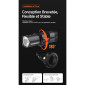ECLAIRAGE VELO AVANT INTELLIGENT IGPSPORT VS1200S LUMENS ALU LED - LONGUE PORTEE VISION 150 METRES - BLUETOOTH LOW ENERGY- SE FIXE SUR LE SUPPORT COMPTEUR M83 REF 217292 LIVRE AVEC 6970817352354