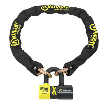 ANTIVOL A CHAINE AUVRAY XTREM 1.40M MAILLON DIAM 13.5mm AVEC U XTREM MINI ALERT 44x66mm (DIAM 16mm) (CLASSE SRA CHAINE + U) 3700807710252