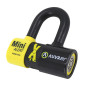 ANTIVOL U / BLOQUE DISQUE AUVRAY XTREM MINI ALERT 52 x 65 mm DIAM 16mm AVEC CORDON DE RAPPEL (CLASSE SRA) (3 CLES) 3700807710207