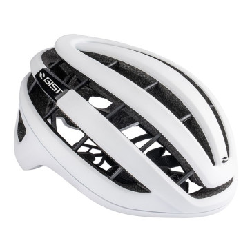 CASQUE VELO ADULTE GIST ROUTE RAPIDO BLANC MAT TAILLE 56-62 REGLAGE MOLETTE 255GRS 8013271363790
