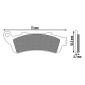 PLAQUETTE DE FREIN NEWFREN POUR APRILIA 1000 RSV TUONO R 2004>2012 AV / DUCATI 800 F GT 2013> AV / YAMAHA 660 XT X 2004>2016 AV / KTM 790 DUKE 2018> AV (FD0254BT) (T OURING ORGANIQUE) 8025832414728
