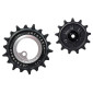 GALET DERAILLEUR AOPW TRIPEAK 13-18 DENTS CERAMIQUE 12/11V. SHIMANO DEORE XT 8100/8130 SLX 7120/7100 ARGENT (JEU DE 2) 4710243291382