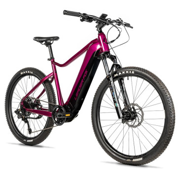 VELO ELECTRIQUE/VAE VTT 27,5 LEADER FOX KENT 2025 HOMME VIOLET BRILLANT 9V MOTEUR CENTRAL BAFANG M510 36V 95Nm BATTERIE 20Ah (17,5'' - H44.5cm - TAILLE M - POUR ADULTE DE 168cm à 178cm) 8592826103383