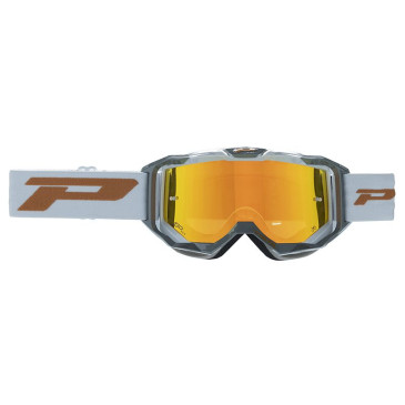 MASQUE/LUNETTES CROSS PROGRIP 3303 FL VISTA MULTILAYERED GRIS FONCE/GRIS ECRAN MIROIR ORANGE ANTI-RAYURES/ANTI U.V./ANTI-BUEE (HOMOLOGUE CE-EN-N° AC-96025 REV.2) 0801766035882