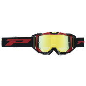 MASQUE/LUNETTES CROSS PROGRIP 3303 FL VISTA MULTILAYERED NOIR/ROUGE ECRAN MIROIR JAUNE ANTI-RAYURES/ANTI U.V./ANTI-BUEE (HOMOLOGUE CE-EN-N° AC-96025 REV.2) 0801766035929
