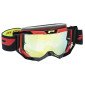 MASQUE/LUNETTES CROSS PROGRIP 3303 FL VISTA MULTILAYERED NOIR/ROUGE ECRAN MIROIR JAUNE ANTI-RAYURES/ANTI U.V./ANTI-BUEE (HOMOLOGUE CE-EN-N° AC-96025 REV.2) 0801766035929