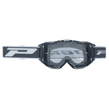 MASQUE/LUNETTES CROSS PROGRIP 3303 TR VISTA GRIS FONCE ECRAN TRANSPARENT ANTI-RAYURES/ANTI U.V./ANTI-BUEE (HOMOLOGUE CE-EN-N° AC-96025 REV.2) 0801766035752