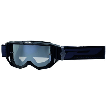 MASQUE/LUNETTES CROSS PROGRIP 3300 FL VISION GO MULTILAYERED NOIR MAT ECRAN MIROIR ARGENT ANTI-RAYURES/ANTI U.V./ANTI-BUEE (HOMOLOGUE CE-EN-N° AC-96025 REV.2) 0801766036193