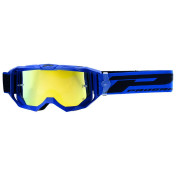 MASQUE/LUNETTES CROSS PROGRIP 3300 FL VISION GO MULTILAYERED BLEU MAT ECRAN MIROIR JAUNE ANTI-RAYURES/ANTI U.V./ANTI-BUEE (HOMOLOGUE CE-EN-N° AC-96025 REV.2) 0801766036131