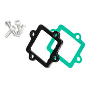 CALE DE CLAPET/ADMISSION 50 A BOITE VOCA POUR MINARELLI 50 AM6/DERBI 50 SENDA EPAISSEUR 5mm ALU CNC NOIR 3700948310199