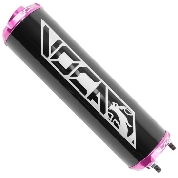 SILENCIEUX 50 A BOITE VOCA BESTIA RD30400 NOIR EMBOUT ANODISE ROSE POUR ROOKIE, CHROMED, SCR, MK, BARIKIT 3700948309384