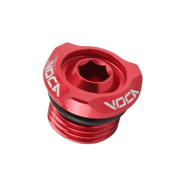 BOUCHON D'HUILE 50 A BOITE VOCA EVO V2 POUR DERBI 50 SENDA, GPR (MOTEUR EURO 2, 3, 4) ALU CNC ROUGE 3700948309704