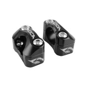 PONTET DE GUIDON UNIVERSEL VOCA HB28 V2 ALU CNC ADAPTATEUR DIAM 28,6mm NOIR (ENTRAXE FIXATION 32,20 A 34,80mm) (PAIRE) 3700948309759