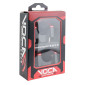 PONTET DE GUIDON UNIVERSEL VOCA HB28 V2 ALU CNC ADAPTATEUR DIAM 28,6mm NOIR/ROUGE (ENTRAXE FIXATION 32,20 A 34,80mm) (PAIRE) 3700948309766