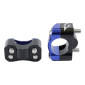 PONTET DE GUIDON UNIVERSEL VOCA HB28 V2 ALU CNC ADAPTATEUR DIAM 28,6mm NOIR/BLEU (ENTRAXE FIXATION 32,20 A 34,80mm) (PAIRE) 3700948309773
