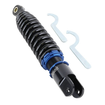 AMORTISSEUR SCOOT POLINI POUR MBK 50 BOOSTER, NITRO/YAMAHA 50 BWS, AEROX NOIR (REGLABLE, ENTRAXE 290mm) 8054705128158