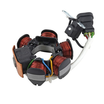 STATOR ALLUMAGE SCOOT ADAPTABLE MOTEUR APRILIA 50 SR MOTARD 2012>2017 2T/PIAGGIO 50 LIBERTY 2003>2016 2T, TYPHOON 2006>2017 2T/GILERA 50 RUNNER 2005>2017 2T (OEM: 639865/830296) -MAGNETI MARELLI- 8050947951677