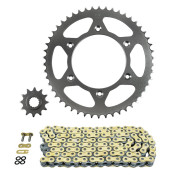 KIT CHAINE ADAPTABLE KTM 250 EXC 1995 520 12x50 (DIAM COURONNE 125/150/8.5) (DEMULTIPLICATION ORIGINE) -AFAM- 5400598087998