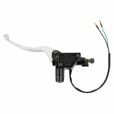 MAITRE CYLINDRE DE FREIN ADAPTABLE SYM 50-125 SYMPHONY S 2010>2014, 200 FIDDLE III 2015>2017 / PEUGEOT 50-125 TWEET 2010>2019 NOIR/ARGENT GAUCHE -P2R- 3700948305171