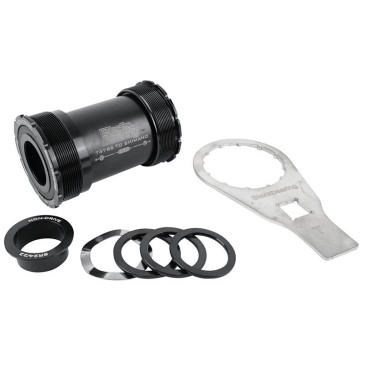 CUVETTE INTEGRE BOITIER FILETE ROUTE/VTT BLACKBEARING ROULEMENT SUPERIEUR B5 DIAM 47mm (BOITE DE 86/92mm) ANGLAIS / BSC / 1,37x24 AXE 24mm ET 24/22mm (ADAPTATEUR GXP) 3760290199200