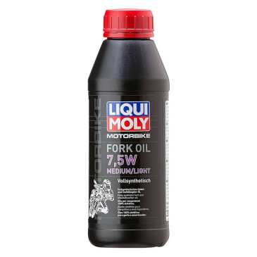 HUILE DE FOURCHE/SUSPENSION LIQUI MOLY 7,5W FORK OIL MEDIUM/LIGHT (500 ml) 100% SYNTHESE 4100420059407