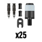 KIT ADAPTATEUR VALVE DE PNEU TUBELESS SCHWALBE CLIK VALVE SV (10x3540 - 10x3542 - 5x3541) (VENDU PAR 25) 4026495952651