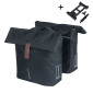 SACOCHE ARRIERE VELO DOUBLE BASIL CITY NOIR 28/32L FIXATION PORTE BAGAGE FIXATION SYSTEME MIK 2.0 (COMPATIBLE AVEC 211726 INCLUS) (33x30x19cm) FERMETURE PLIANT ANTI-PLUIE 8715019183331