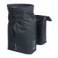 SACOCHE ARRIERE VELO DOUBLE BASIL CITY NOIR 28-32L FIXATION PORTE BAGAGE FIXATION SYSTEME MIK 2.0 (COMPATIBLE AVEC 211726 INCLUS) (33x30x19cm) FERMETURE PLIANT ANTI-PLUIE 8715019183331