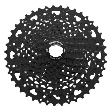 CASSETTE 10V. SUNRACE U-SERIE CSUS400 11-43 VTT NOIR (LIVRE EN BOITE) (11-13-15-17-20--23-26-30-36-43) - COMPATIBLE SHIMANO CUES, LINKGLIDE 4711264331842