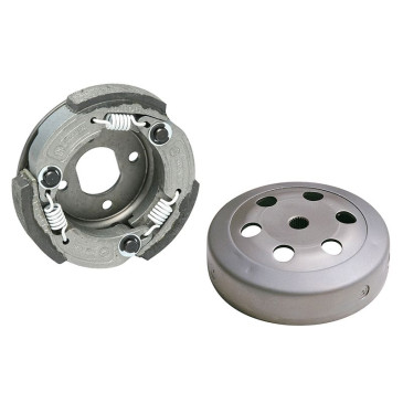 EMBRAYAGE SCOOT MALOSSI FLY SYSTEM AVEC CLOCHE POUR PIAGGIO 50 ZIP 2T ET 4T, TYPHOON, NRG, FLY 2T ET 4T, VESPA LX 2T ET 4T/GILERA 50 STALKER/PEUGEOT 50 TKR,TREKKER,SPEEDFIGHT (EMBRAYAGE+CLOCHE) 3700948137062