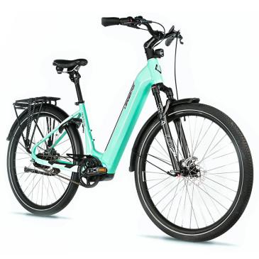 VELO ELECTRIQUE/VAE VTC 29 LEADER FOX TERTIUM 2025 FEMME VERT CLAIR 8V SHIMANO NEXUS MOTEUR CENTRAL BAFANG M420 36V 80Nm BATTERIE 17,5Ah (20'' - H52cm - TAILLE L - POUR ADULTE DE 178cm à 185cm) 8592826102232