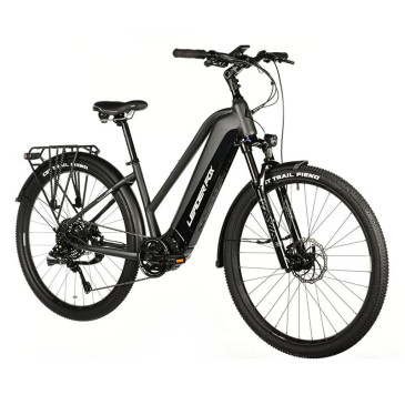 VELO ELECTRIQUE/VAE VTC 28 LEADER FOX BARNET 2025 FEMME GRIS 9V MOTEUR CENTRAL BAFANG M510 36V 95Nm BATTERIE 20Ah (18'' - H46cm - TAILLE M - POUR ADULTE DE 168cm à 178cm) 8592826101167