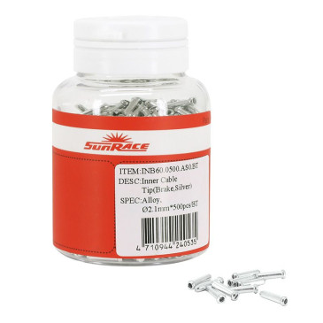 EMBOUT DE CABLE FREIN SUNRACE 1,8mm (BOITE DE 500) 4710944240535
