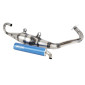 POT SCOOT YASUNI R VERNI POUR PIAGGIO 50 ZIP 2T, TYPHOON, NRG/GILERA 50 STALKER, RUNNER, DNA (SILENCIEUX BLEU AZUR) -TUB420A- 8404014097766
