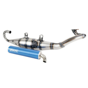 POT SCOOT YASUNI R VERNI POUR MBK 50 NITRO, OVETTO/YAMAHA 50 AEROX, NEOS/MALAGUTI 50 F12/APRILIA 50 SR (SILENCIEUX BLEU AZUR) -TUB902A- 8404014097780