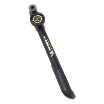 POMPE MINI ROUTE/VTT MICHELIN NOIR EN ALU AVEC MANO 8 BARS POIGNEE ORIENTABLE (PRESSION 8 BARS MAX) VS/VP 3299738045408