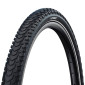 PNEU VTC URBAIN 700 X 40 (28 x 1.60) SCHWALBE MARATHON MONDIAL TR (42-622) RENFORT 5mm FLANC REFLEX NOIR 4026495922388