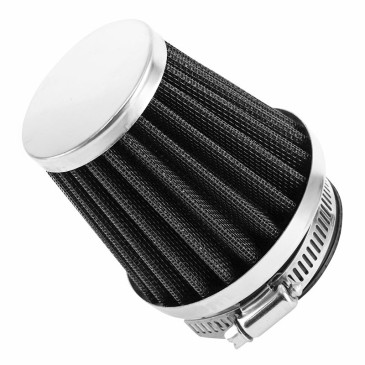 FILTRE A AIR TYPE KN CHROME FIXATION DROITE DIAM 52 mm POUR CARBU PWK -SELECTION P2R- 3700948304747