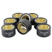 GALET/ROULEAU MAXISCOOTER MAGNETI MARELLI 25x15 15,0g (x8) POUR YAMAHA 500, 530, 560 TMAX, 400 MAJESTY/KYMCO 550 AK/PEUGEOT 400 METROPOLIS 8050947966176
