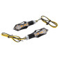 CLIGNOTANT SEQUENTIEL MOTO AVOC SAKADO 9 LEDS BASE ABS TRANSPARENT/NOIR (HOMOLOGUE CE) (PAIRE) 3700948109519
