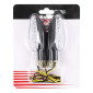 CLIGNOTANT MOTO AVOC HIRO 18 LEDS BASE ABS TRANSPARENT/NOIR (L 99mm / H 30mm / L 40mm) (HOMOLOGUE CE) (PAIRE) 3700948101704