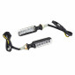 TURN SIGNAL FOR MOTORBIKE- AVOC ATAMI 12 LEDS ABS BODY - TRANSPARENT/BLACK (Long 73mm / H 20mm (Wd 20mm) (EEC APPROVED) (Pair) 3700948101803