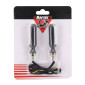 TURN SIGNAL FOR MOTORBIKE- AVOC ATAMI 12 LEDS ABS BODY - TRANSPARENT/BLACK (Long 73mm / H 20mm (Wd 20mm) (EEC APPROVED) (Pair) 3700948101803