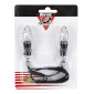 TURN SIGNAL FOR MOTORBIKE- AVOC MINI NAGO 8 LEDS ABS BODY - TRANSPARENT/BLACK (Long 55mm / H 20mm (Wd 23mm) (EEC APPROVED) 3700948109670