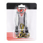 TURN SIGNAL FOR MOTORBIKE- SEQUENTIAL - AVOC SAGATA 24 LEDS ABS BODY - TRANSPARENT/BLACK (Long 103mm / H 25mm (Wd 26mm) (EEC APPROVED) 3700948109496