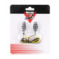TURN SIGNAL FOR MOTORBIKE- AVOC INZAY 5 LEDS ABS BODY - TRANSPARENT/BLACK (Long 35mm / H 18mm (Wd 16mm) (EEC APPROVED) (Pair) 3700948109571